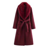 Josephina Faux Fur Collar Woolen Coat