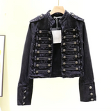 Julane Vintage Military Denim Jacket