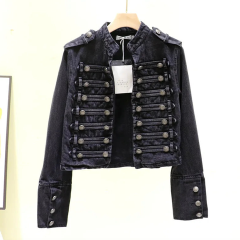 Julane Vintage Military Denim Jacket – watereverysunday