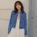 Julane Vintage Military Denim Jacket