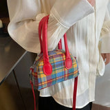 Julia Flannel Plaid Mini Bowling Bag