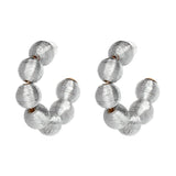 Juliana Silk Pom Pom Hoop Earrings - 9 Colors watereverysunday