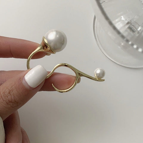 Jumbo Pearl Pendant Double Ring watereverysunday