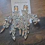 Jumbo Rhinestone Crystal Tassel Drop Earrings watereverysunday
