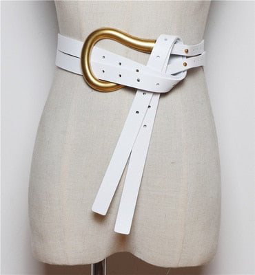 Jumbo U Shaped Leather Tassel Belts - 7 Colors watereverysunday