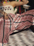 Kaira Stripe Print Satin Pajama Look Pants watereverysunday