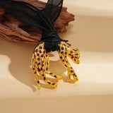 Kali Panther Silk Scarf Necklace