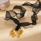 Kali Panther Silk Scarf Necklace