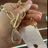 Karin Crystal Water Drop Pendant Necklace watereverysunday