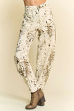 Karina Tie Dye Dot Print Barrel Pants