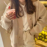 Kate Herringbone Oversized Knit Cardigan