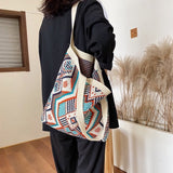 Kateri Tribal Prints Knitted Bag - 4 Colors watereverysunday