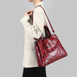Kayla Letter Embossed Trapeze Bag - 4 Colors watereverysunday