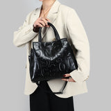Kayla Letter Embossed Trapeze Bag - 4 Colors watereverysunday