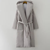 Kessarin Hooded Puffer Robe Coats watereverysunday