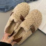 Iida Faux Fur Round Toe Loafers