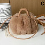Kiania Faux Mink Pumpkin Bag