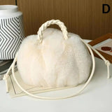 Kiania Faux Mink Pumpkin Bag