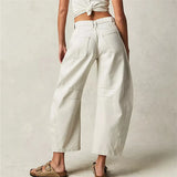 Killia Cropped Wide Leg Barrel Jeans