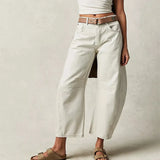 Killia Cropped Wide Leg Barrel Jeans