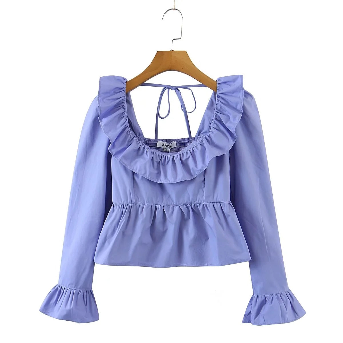 Lani Babydoll Ruffle Blouse - 5 Colors – watereverysunday Lani Babydoll Ruffle Blouse - 5 Colors – watereverysunday