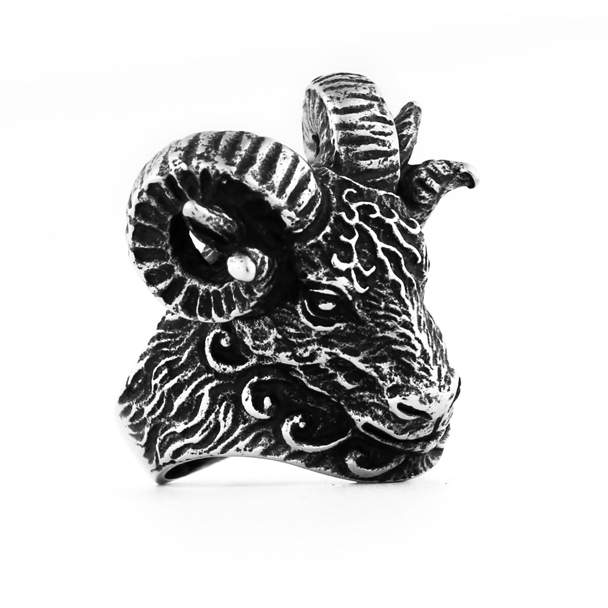 最大80％OFF - 『在庫ロス売買マーケット』 Large-Plate Horned Sheep Ring – watereverysunday アクセサリー