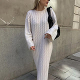 Larissa Minimalist Cable Knit Maxi Dress watereverysunday