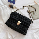 LeSac Mini Chunky Braid Knit Flap Bags watereverysunday