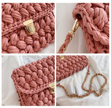 LeSac Mini Chunky Braid Knit Flap Bags watereverysunday