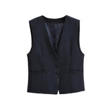 Leah V-neck Vest Tops - 3 Colors watereverysunday