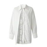 Leona Lace Patchwork Blouse Shirt