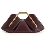 Lexie Gold Metal Handle Clutch Bag