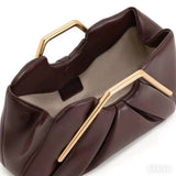 Lexie Gold Metal Handle Clutch Bag