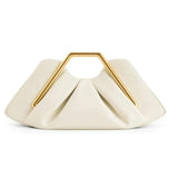 Lexie Gold Metal Handle Clutch Bag