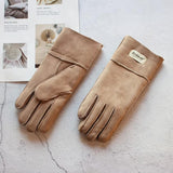 Sheepskin Shearling Wool Fur Gloves 