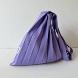 Mona Accordion Pleats Knit Shopper Bags