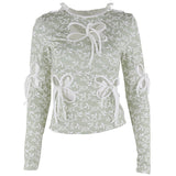 Lilia Butterfly Cut Out Printed Top watereverysunday
