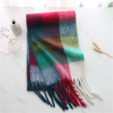 Lilith Plaid Cashmere Wool Scarves watereverysunday