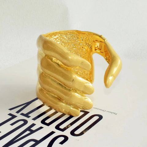 Lilithe Sculptural Hand Cuff Bracelet