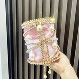 Lillian Rhinestone Pearl Cage Mini Bag