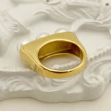 Lillies French Pearl Trio Statement Ring