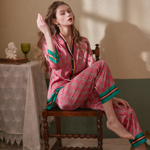 Lisa Silk Satin Pajama Set watereverysunday