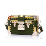 Lock & Embellished Box Clutch Shoulder Bag - 4 Colors watereverysunday