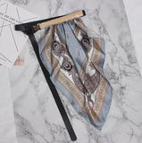 Long Faux Leather Belt with Silk Scarf watereverysunday