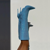 Lorena Rhinestone Sequin Knee High Boots - 9 Colors watereverysunday