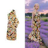 Lorena Floral One Shoulder Boho Maxi Dress