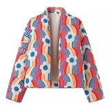 Lorie Retro Floral Quilted Cardigan Coat