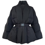 Lorna Belted Wrap Puffer Jacket