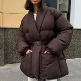 Lorna Belted Wrap Puffer Jacket