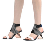 Louisa Color Patchwork Gladiator Sandals - 4 Colors watereverysunday